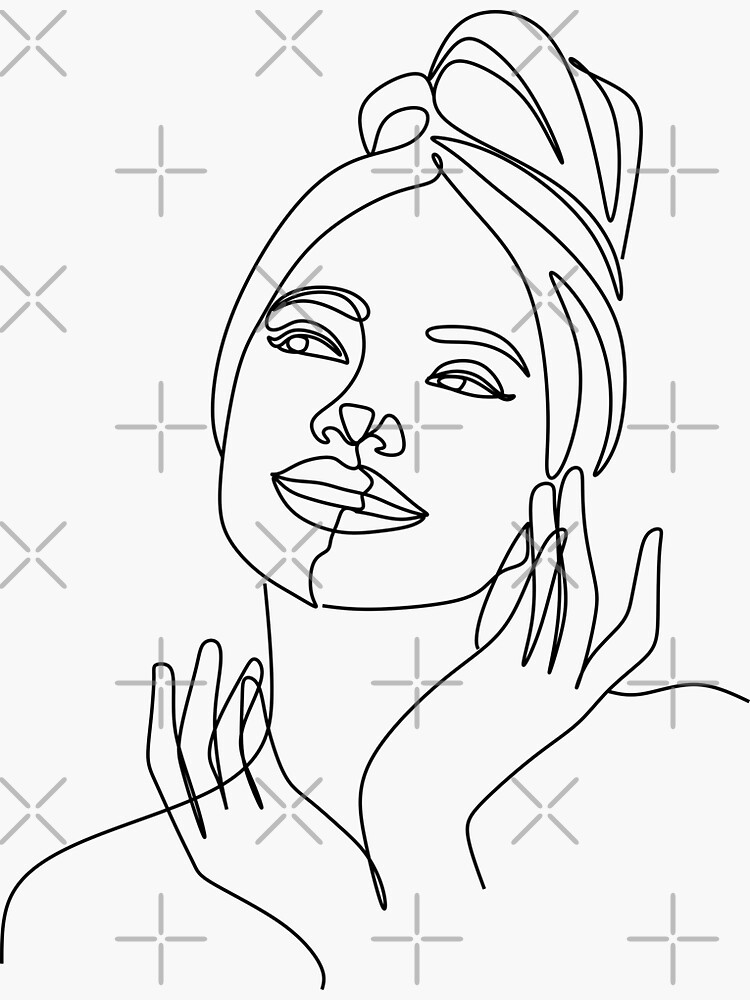 Minimalist Feminist Faces - Line Drawing Stainless Steel Wide Mouth Water  Bottle