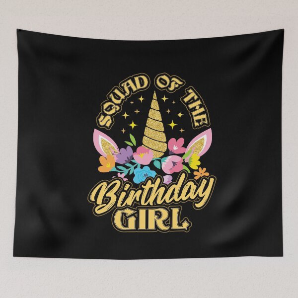 Item preview, Squad of the Birthday Girl Unicorn designed and sold by Hananiah Merch.