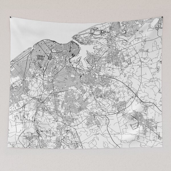 Item preview, Havana White Map designed and sold by multiplicitymap.