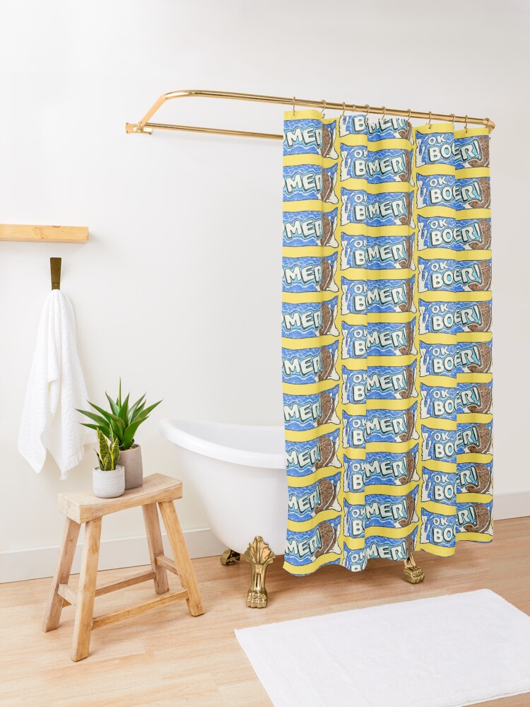 Alternate view of Ok Boomer Shower Curtain