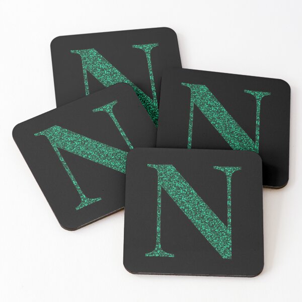 Item preview, Letter N Emerald Dark Green Glitter Effect Alphabet designed and sold by Sour Soul.