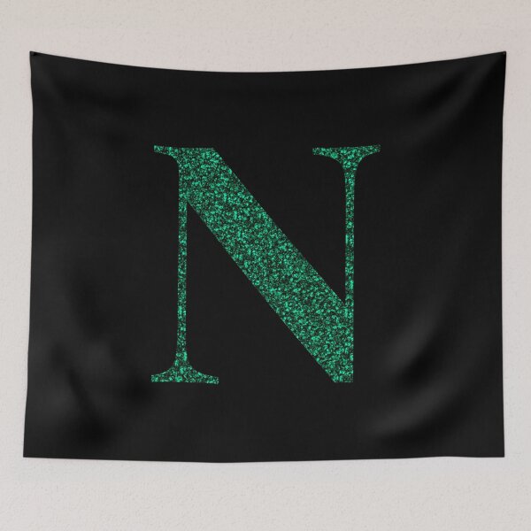 Item preview, Letter N Emerald Dark Green Glitter Effect Alphabet designed and sold by Sour Soul.