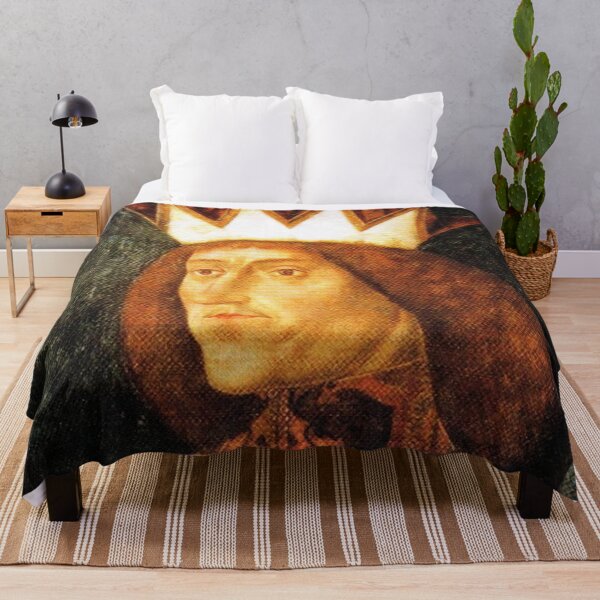 Item preview, Portrait of a medieval king vintage Oil Painting designed and sold by Vintage Designs +.