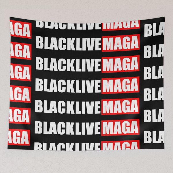 Item preview, Black live maga logo tee-shirts and masks designed and sold by wiggy38.