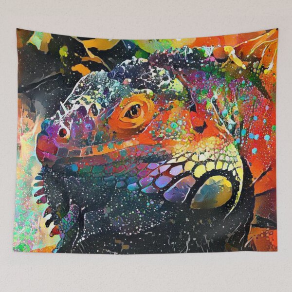 Item preview, Painted iguana  designed and sold by StudioCorvid.