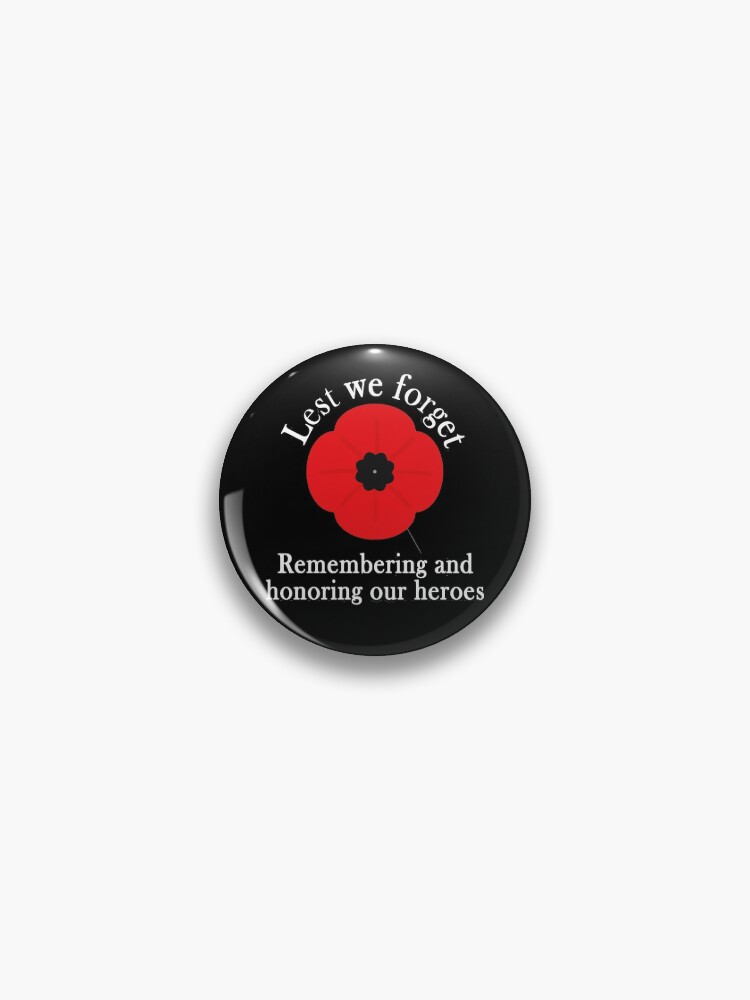 Lest We Forget Pin 