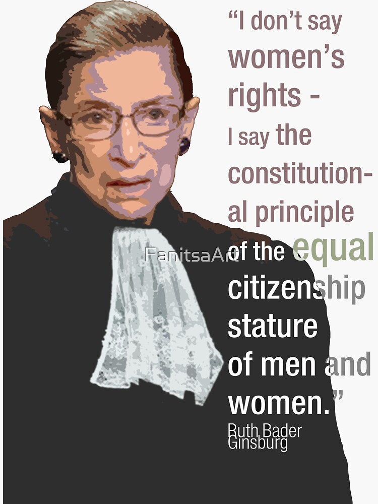 Ruth Bader Ginsburg Portrait Womens Rights Ruth Bader Ginsburg Quote Feminist Quote 2441