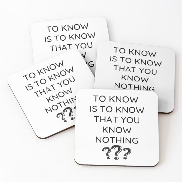 Item preview, To Know Is To Know That You Know Nothing designed and sold by greenchimp.