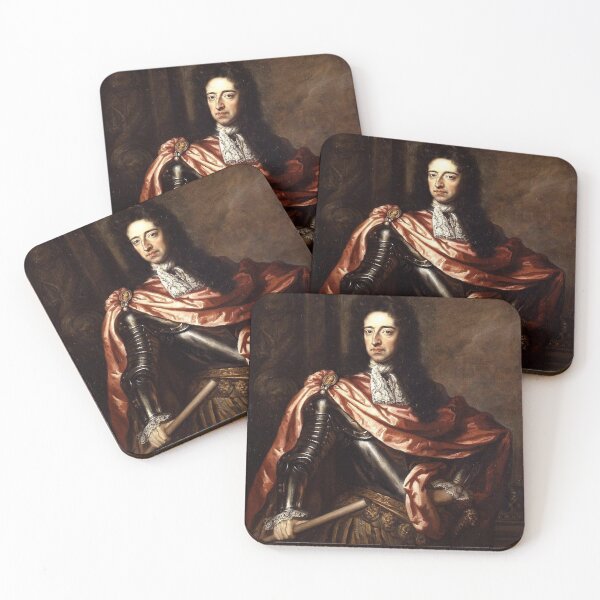 Item preview, European  royal  in black Armour portrait vintage art designed and sold by Vintage Designs +.