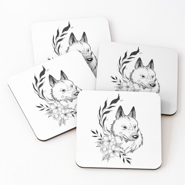 Item preview, Wolf flowers designed and sold by KalikaGraphisme.