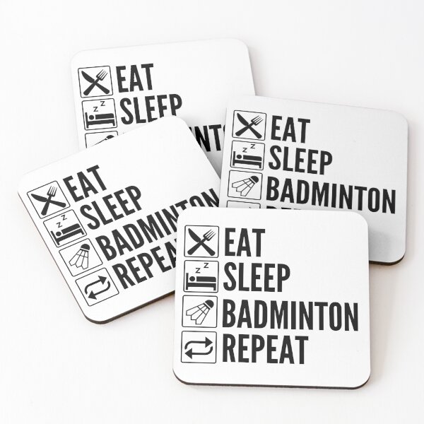 Item preview, Eat Sleep Badminton Repeat designed and sold by The Little Wood Cottage.