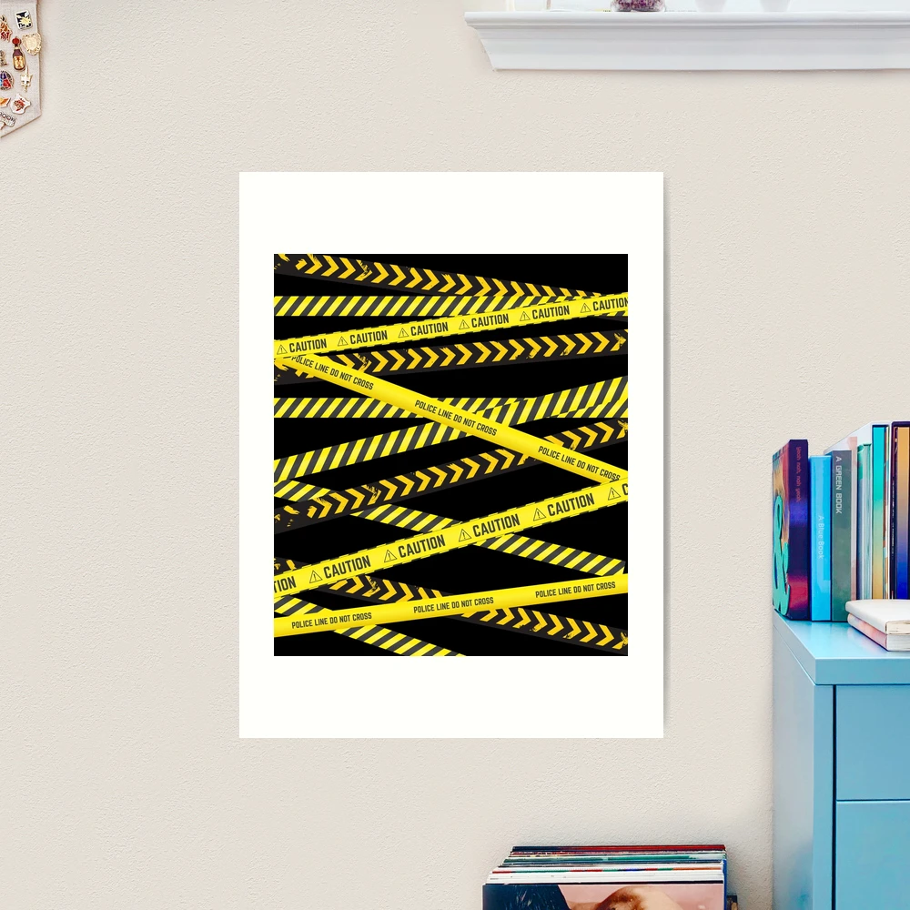 Caution tape police tape hazard warning Poster for Sale by chihuahuashower