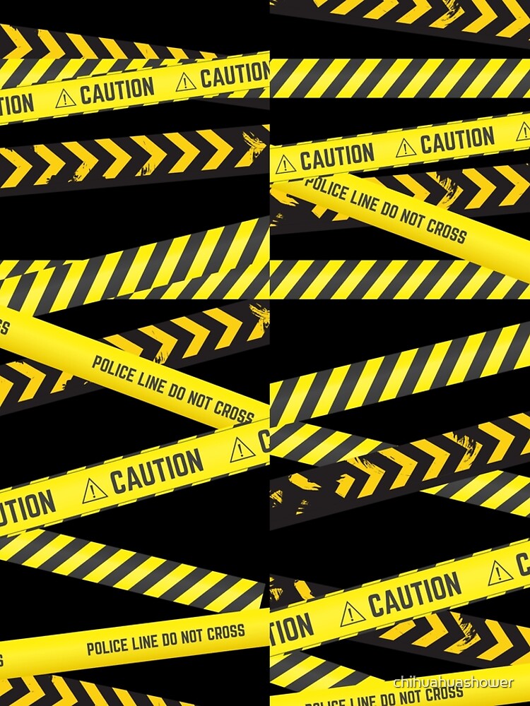 Caution tape police tape hazard warning Poster for Sale by chihuahuashower