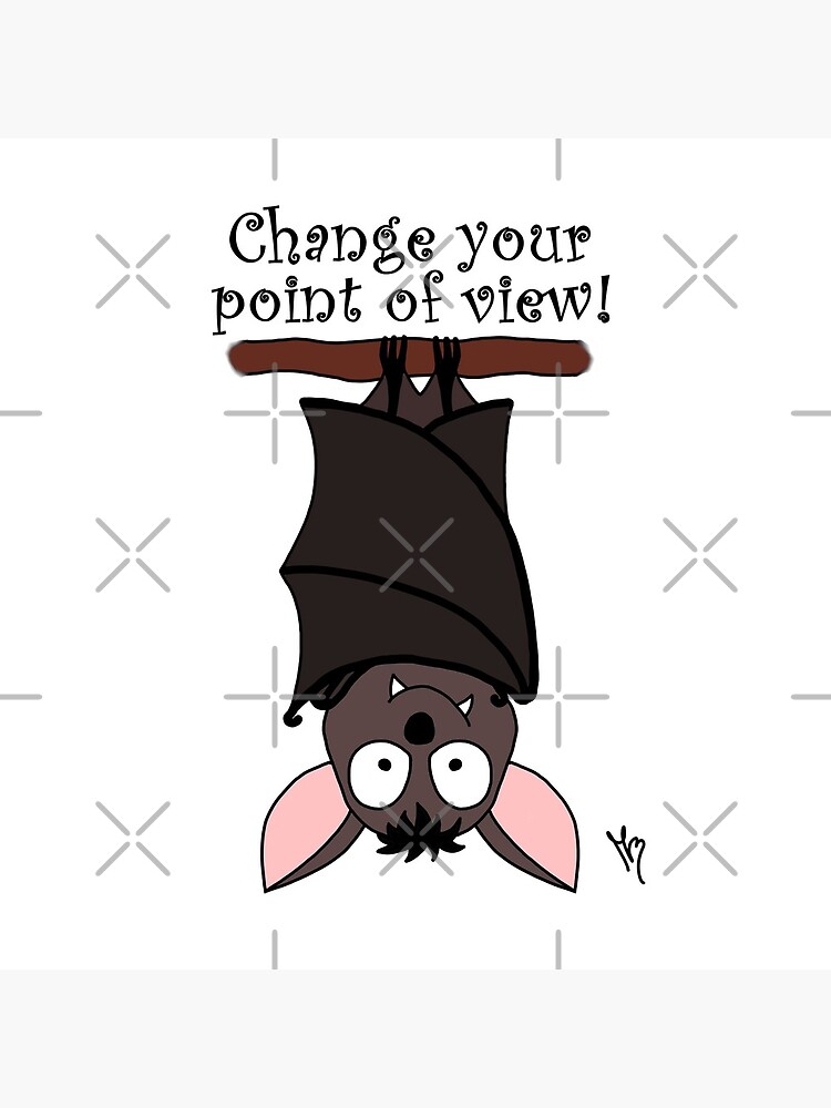 "Cartoon funny bat and inspiring quote" Clock by InspiringLove Redbubble