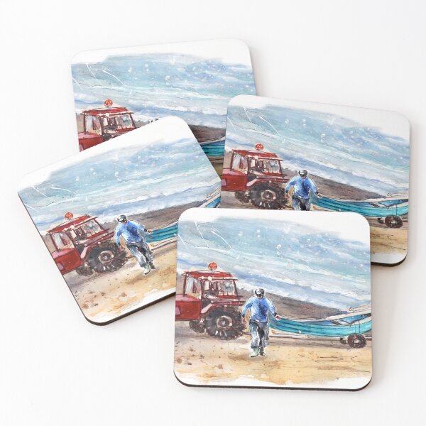 Item preview, Fisherman Boat And Tractor In Runswick Bay designed and sold by Goodaboom.