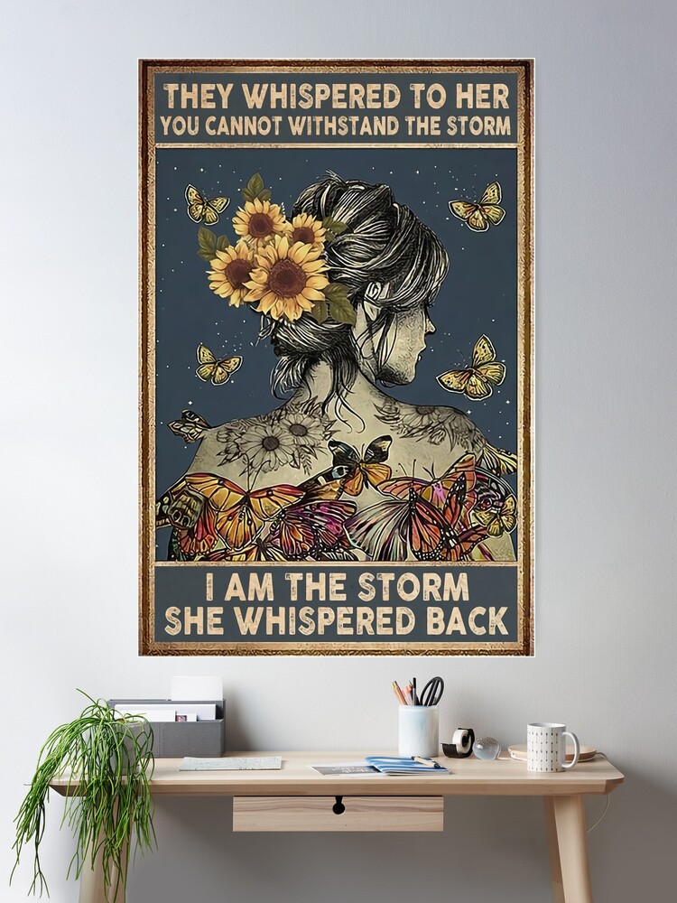 Sulfing girl poster I am the storm she whispered back