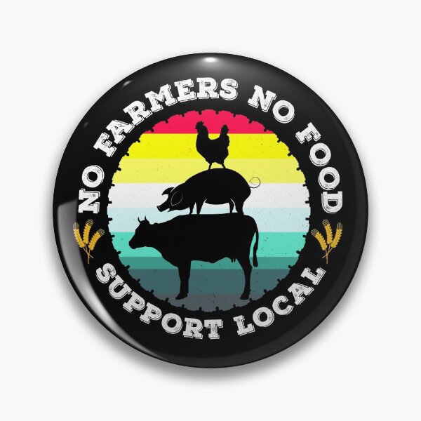 Item preview, No Farmers No Food Support local Graphic Design designed and sold by PlusAdore.