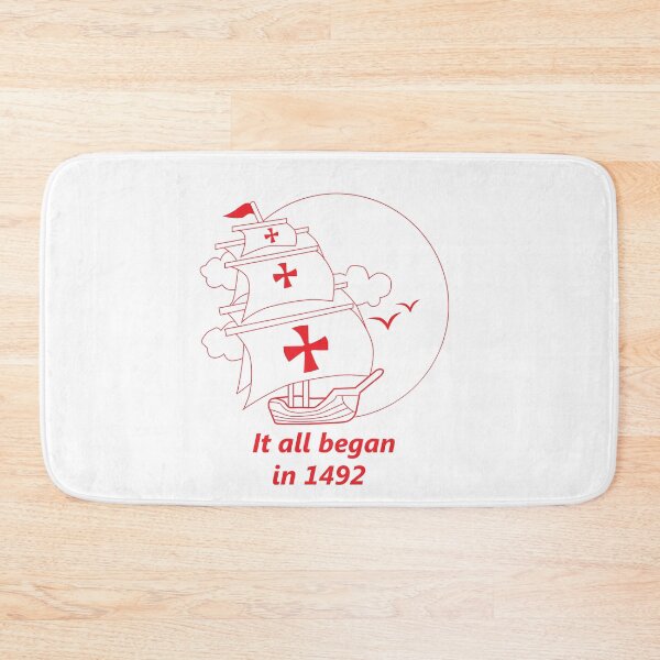 Item preview, American continent - It all began in 1492 - Happy Columbus Day designed and sold by thewishdesigns.