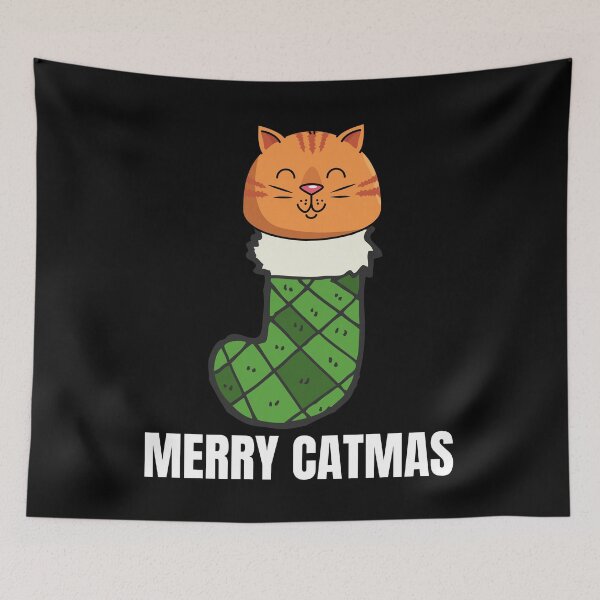 Item preview, ChristmasCat Merry Catmas designed and sold by Nathalie Aynié.