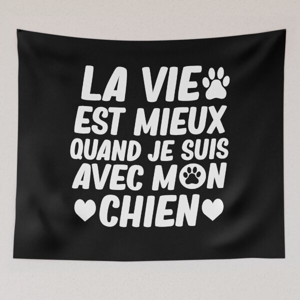 Item preview, La vie est mieux quand je suis avec mon chien. designed and sold by alaechamlal.