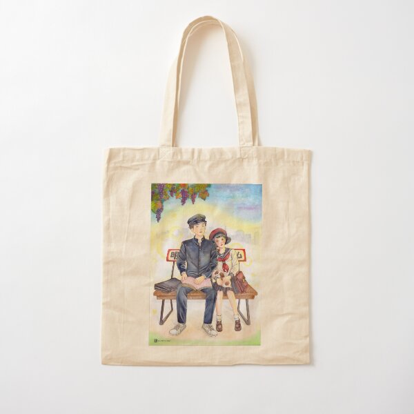 Autumn bench Cotton Tote Bag
