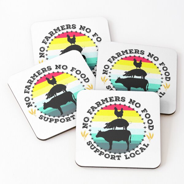 Item preview, No Farmers No Food Support Local Graphic Design designed and sold by PlusAdore.