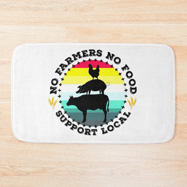 Item preview, No Farmers No Food Support Local Graphic Design designed and sold by PlusAdore.