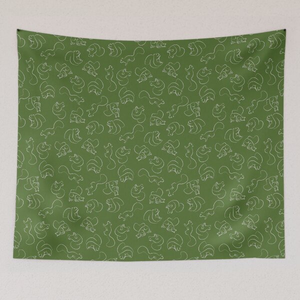 Item preview, Busy Squirrels - Brushed Grey designed and sold by JPuckett-Design.