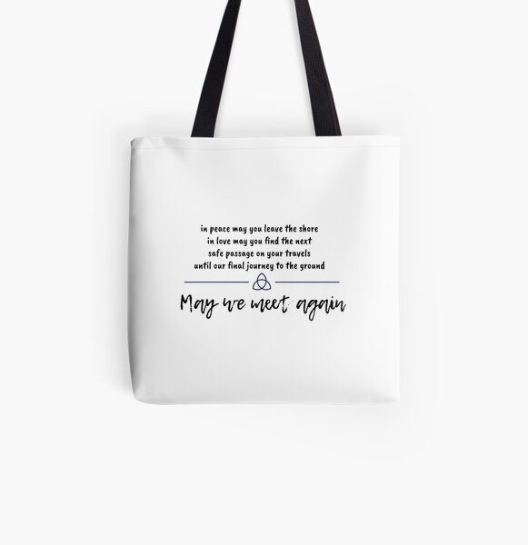 Que nos veamos de nuevo Bolsa estampada de tela