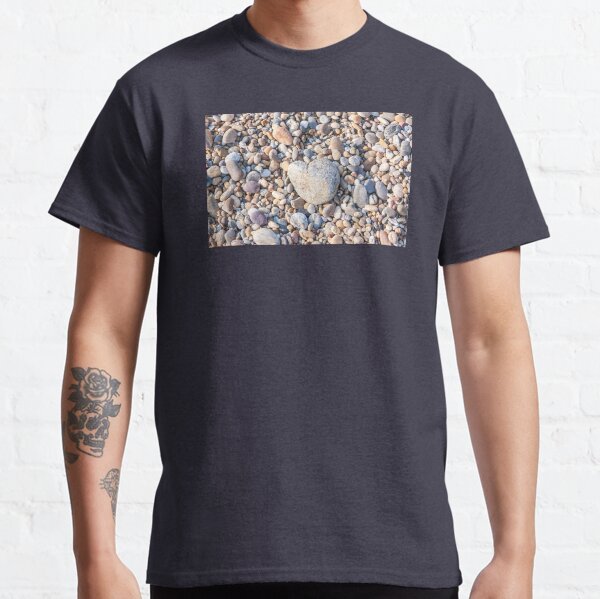 Stones on the beach stone heart heart made of stone Classic T-Shirt