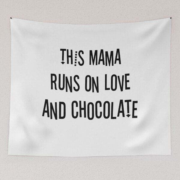 Item preview, This Mama Runs on Love and Chocolate - Trendy Tees for Moms - Graphic Tee - Mom Life - Mother's Day  designed and sold by Dkh Fashion.
