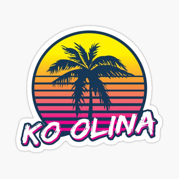 Item preview, Ko Olina Retro Sunset Beach Palm Tree designed and sold by B-RAD-Designs.