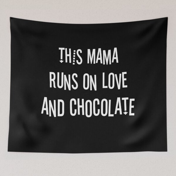 Item preview, This Mama Runs on Love and Chocolate - Trendy Tees for Moms - Graphic Tee - Mom Life - Mother's Day designed and sold by Dkh Fashion.