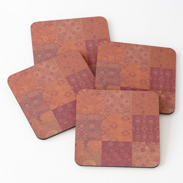 Item preview, Vintage Bohemian Quilt in Burnt Orange designed and sold by hellcom.