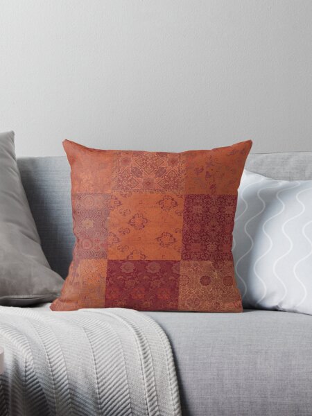 Item preview, Vintage Bohemian Quilt in Burnt Orange designed and sold by hellcom.