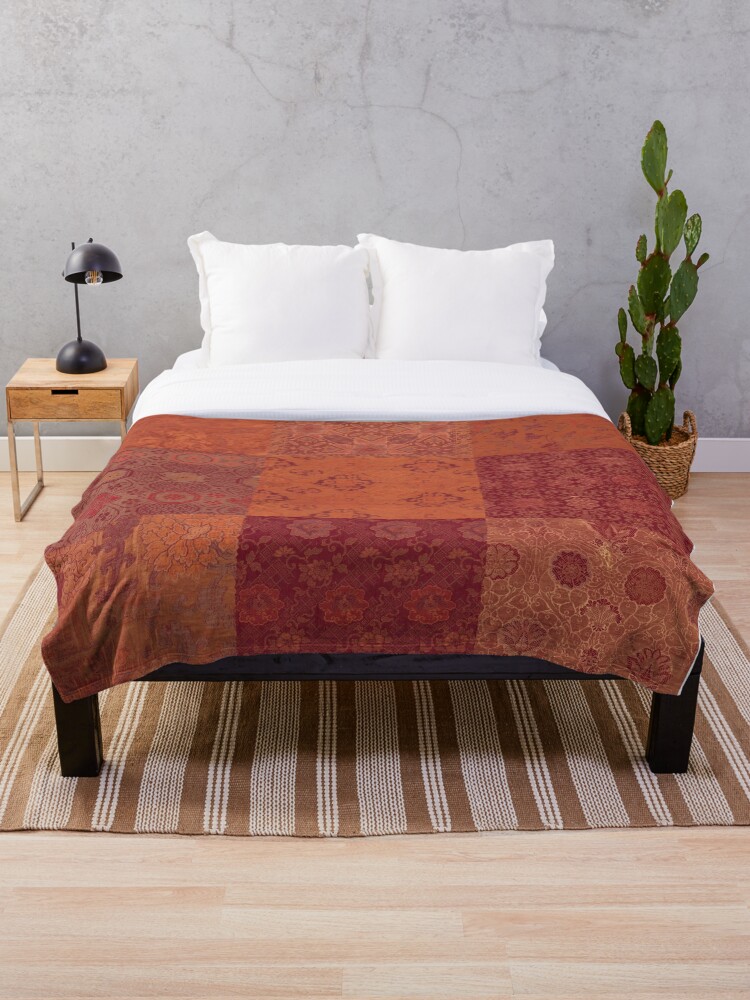 Burnt orange best sale quilted throw