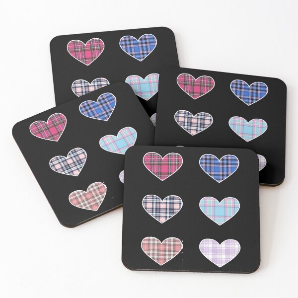 Item preview, Colourful plaid hearts set designed and sold by AnnaSirinaa.