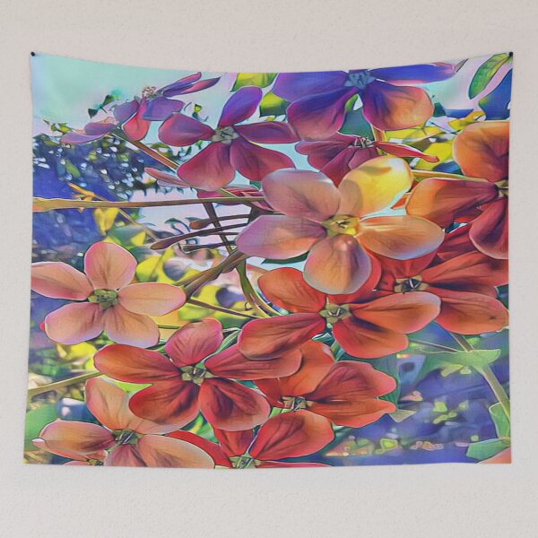 Item preview, Red and Pink Cosmos Flowers designed and sold by Indra Agrawal.