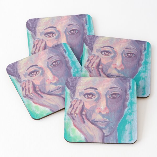 Item preview, Art print of Portrait of a woman in Blue designed and sold by BGOZart.