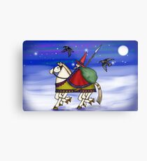 Yule Father, Odin riding Sleipnir Metal Print