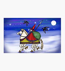 Yule Father, Odin riding Sleipnir Photographic Print