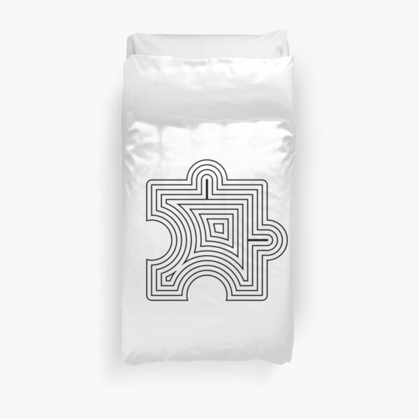 Puzzle Lines Art Duvet Cover