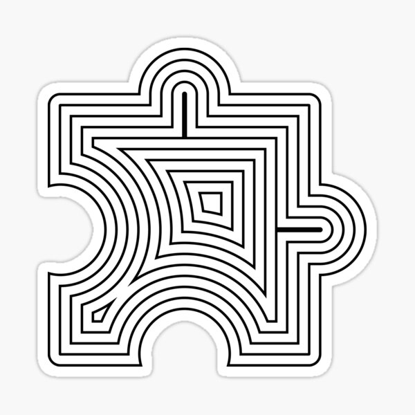 Puzzle Lines Art Sticker