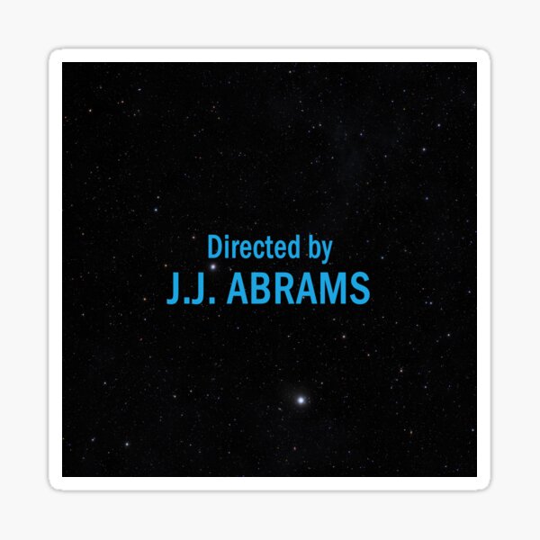 Vista previa del artículo con la obra «Dirigido por JJ Abrams», diseñado y vendido por everyplate.