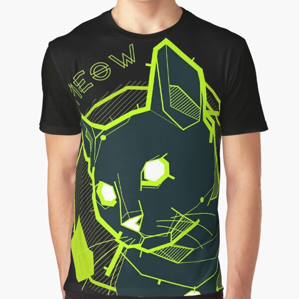 Cyber Meouw Graphic T-Shirt