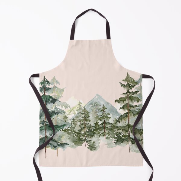 Item preview, Watercolor Pine Forest and mountain Aesthetic Graphic designed and sold by Nature Hues.