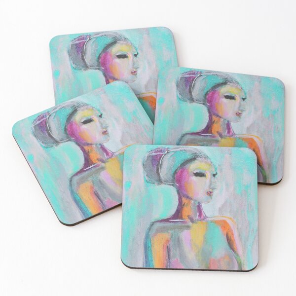 Item preview, Art print of Portrait of a woman with Blue background designed and sold by BGOZart.
