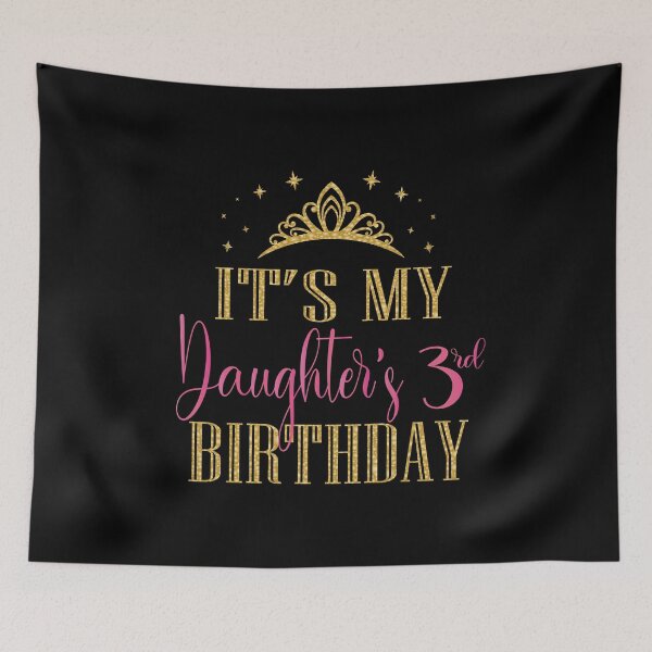 Item preview, It's My Daughter's 3rd Birthday Girls Party Family Matching product designed and sold by Grabitees.