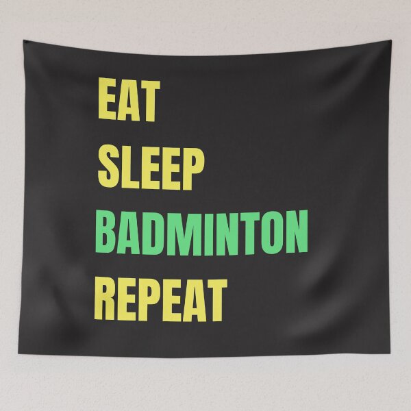 Item preview, Eat Sleep Badminton Repeat designed and sold by vibrantyy.
