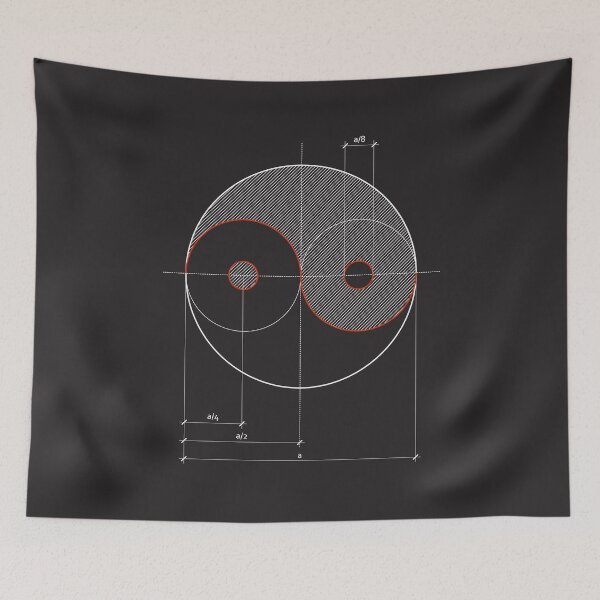Item preview, Yin Yang technical drawing designed and sold by kallyfactory.